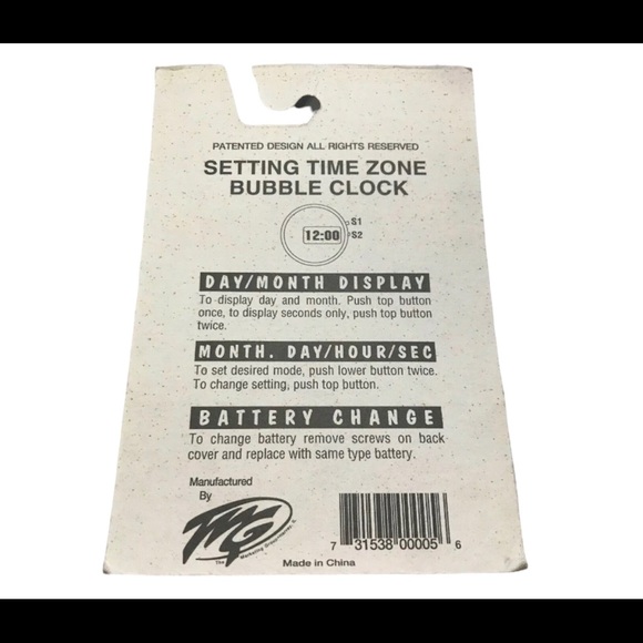 Time Zone LCD Stick On Clock Vintage Sad/happy Smiley Face. - Picture 2 of 3